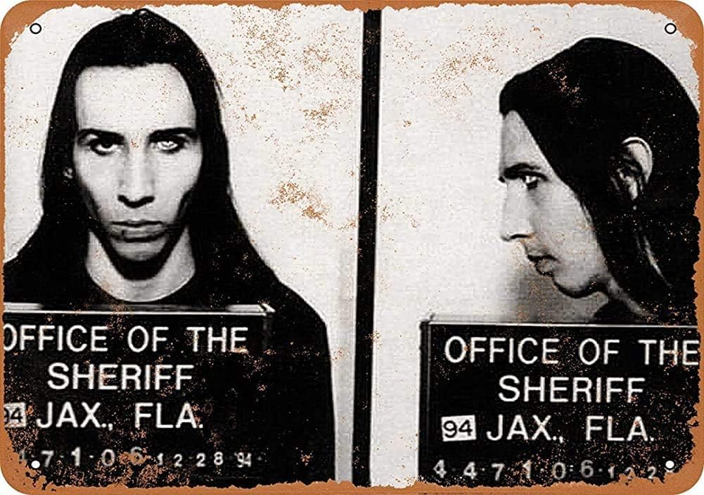 Amazon.com: TammieLove 1994 Marilyn Manson Mug Shot Vintage